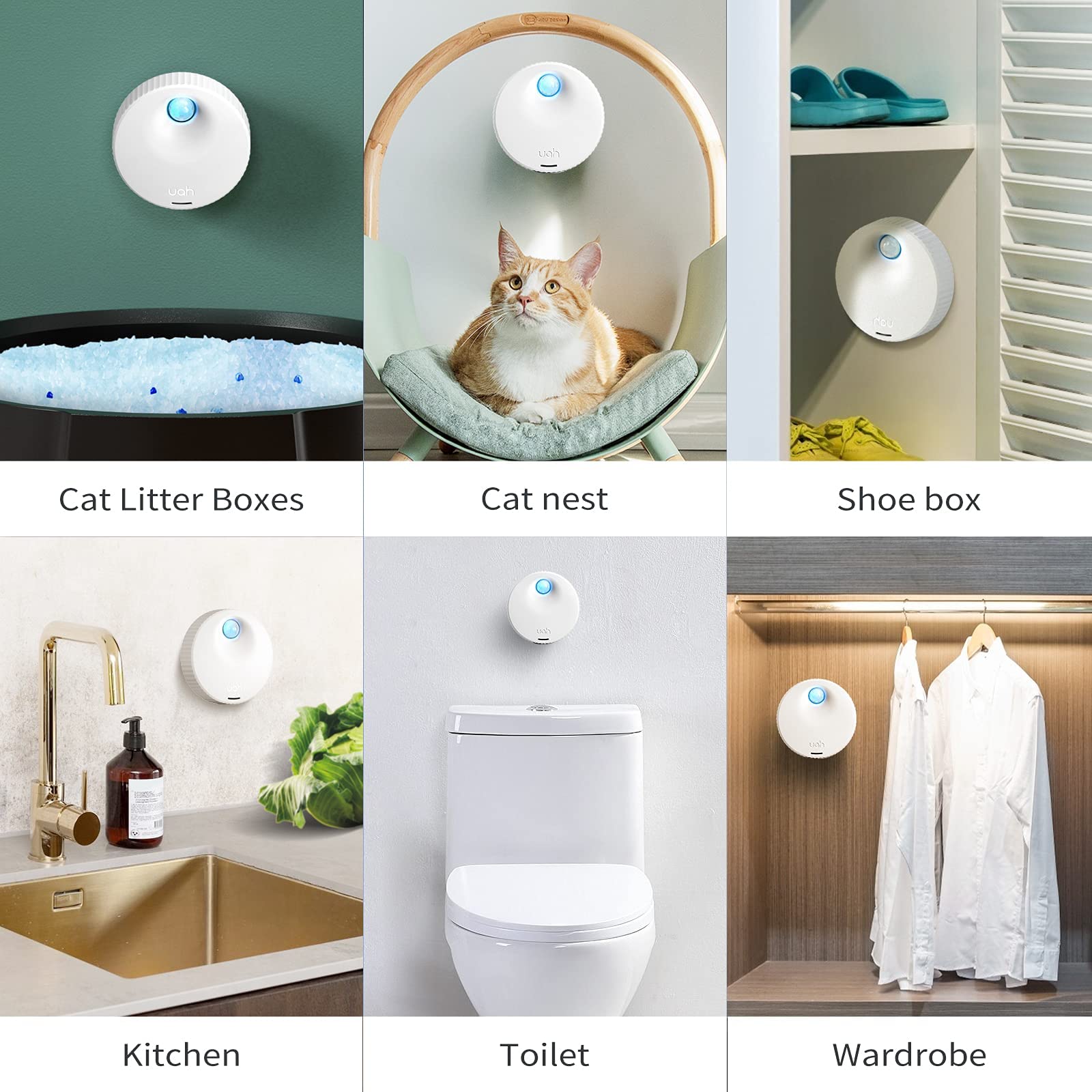 uahpet desodorizante para varios espacios pequeños, como armarios y baños