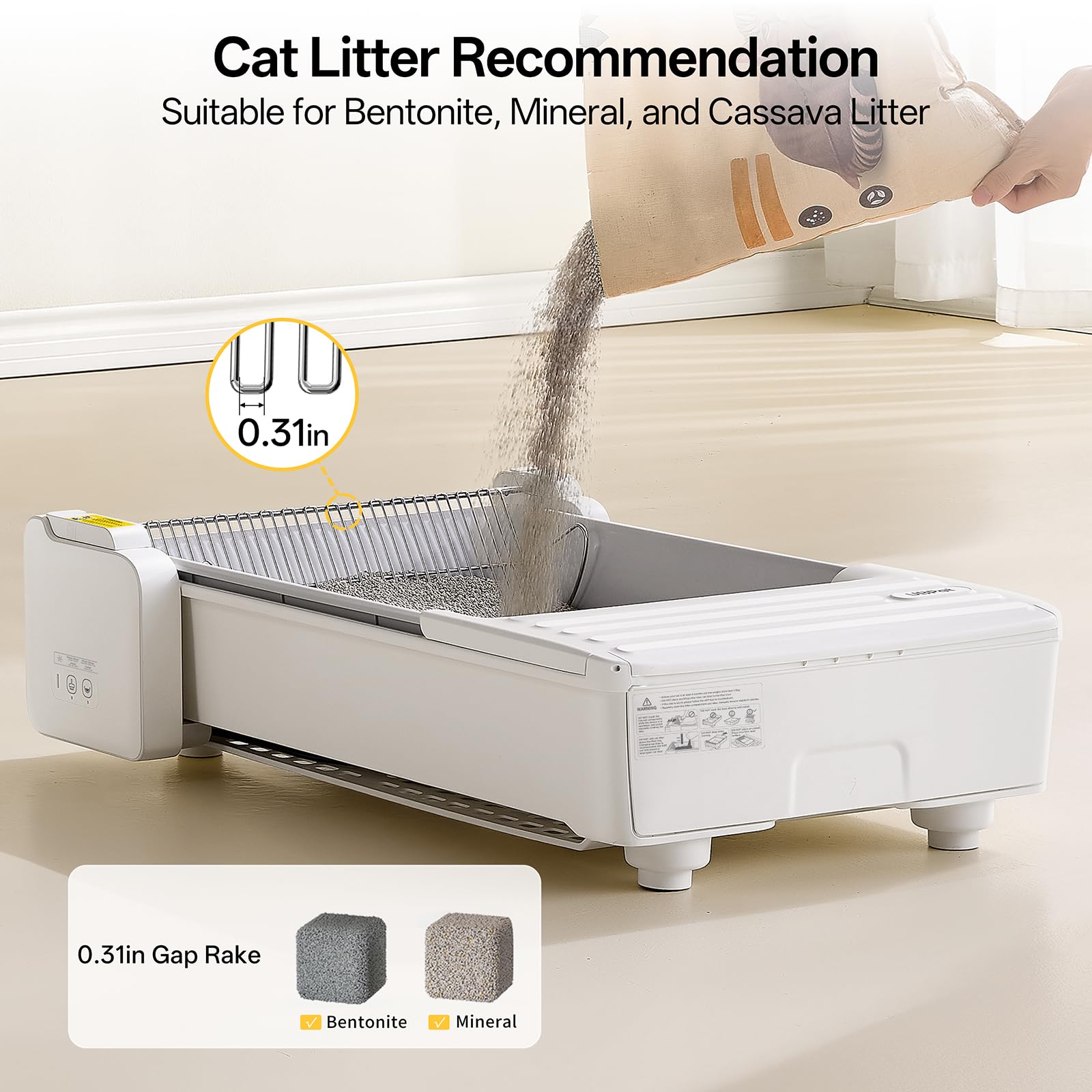 UBPET capacidad de residuos 1,85 galones ideal para varios gatos