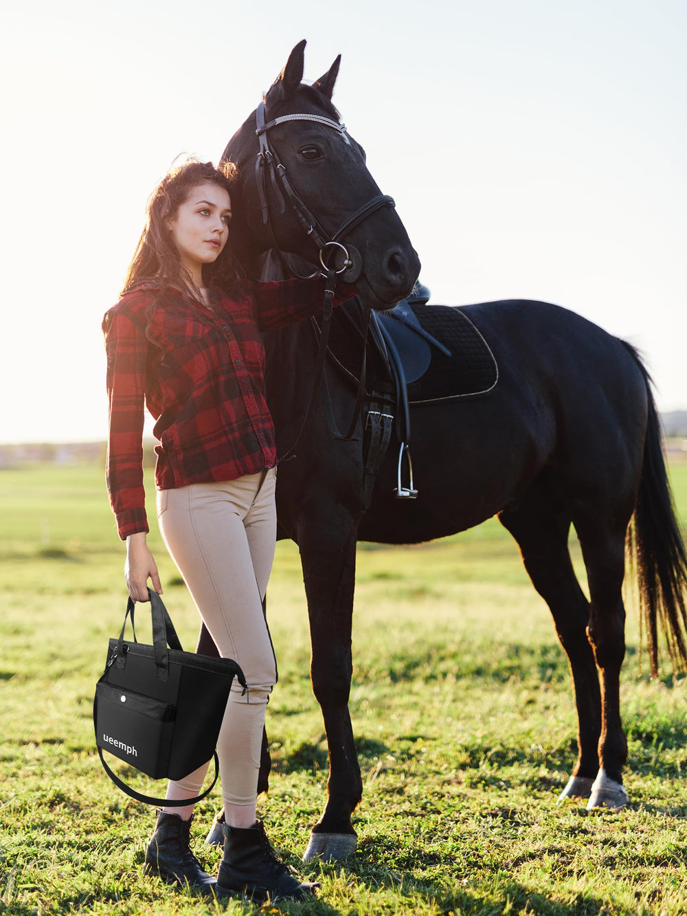 Ueemph kit caballos pico de casco con cepillo para limpieza de cascos