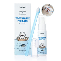 Ulroyda kit dental para gatos con sabor a atún facilita el cuidado dental diario.