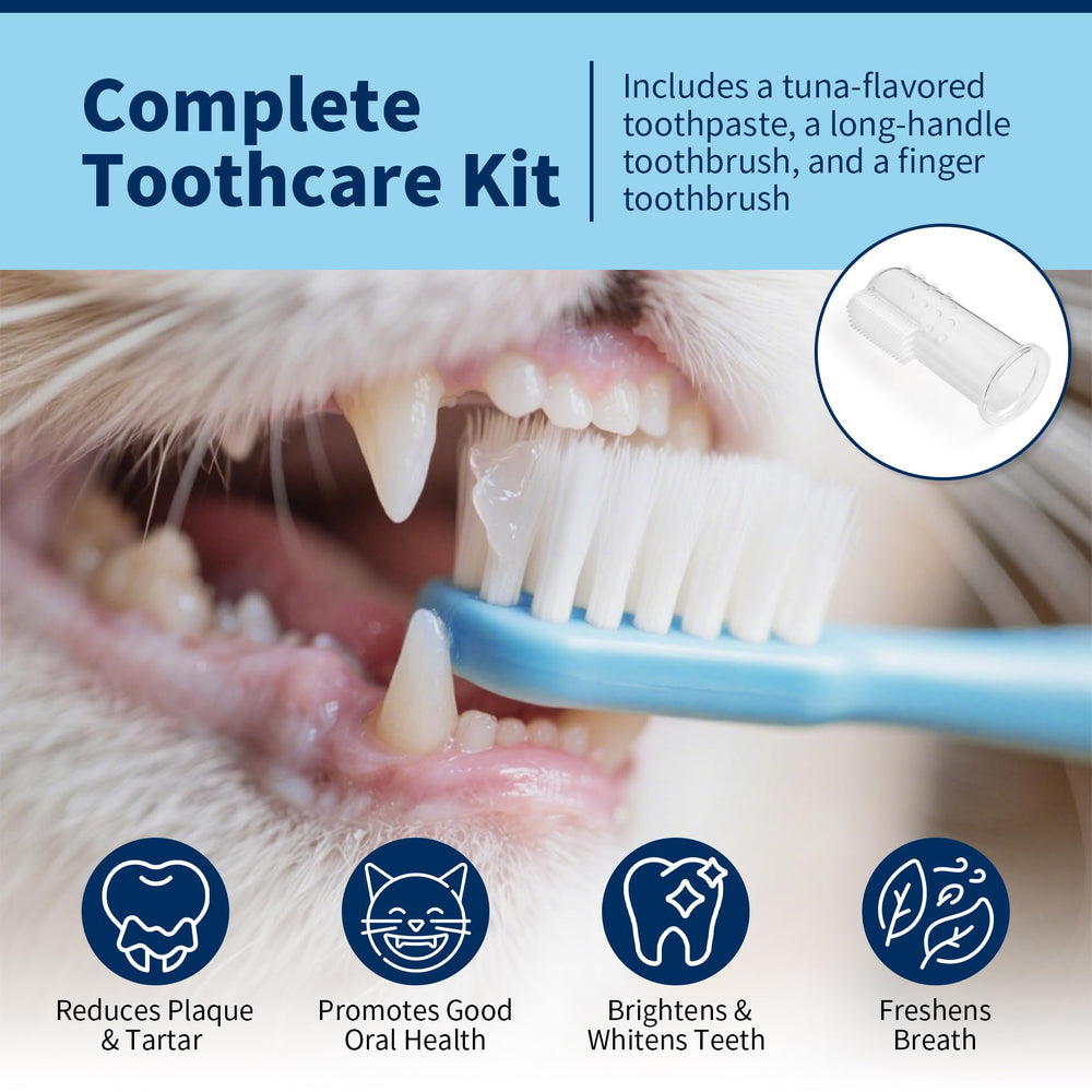 Ulroyda pasta dental para gatos sabor atún promueve aliento fresco.