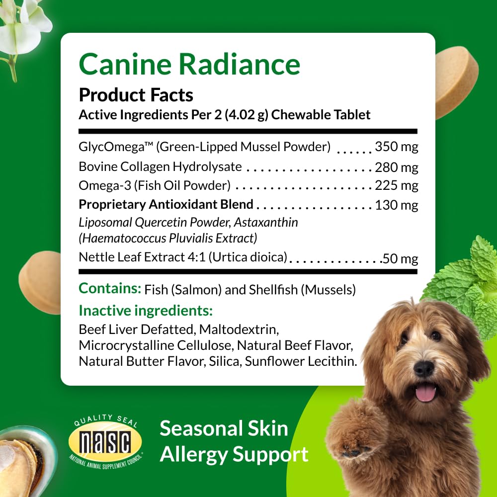 ULTIMATE PET NUTRITION Canine Radiance: fitoquercetina para una potencia antioxidante.