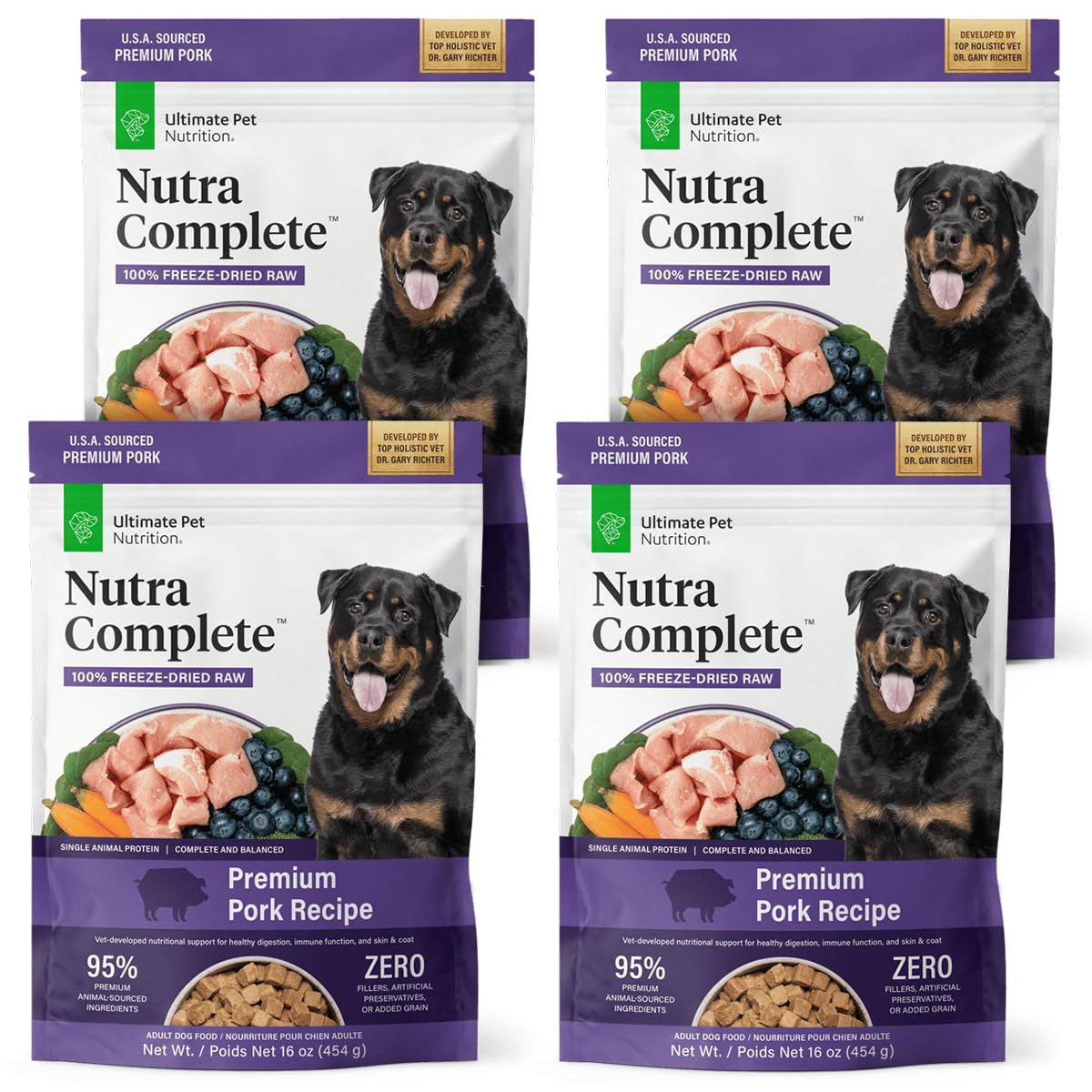 Nutra Complete de ULTIMATE PET NUTRITION en bolsa 1lb para perros, práctica nutrición diaria