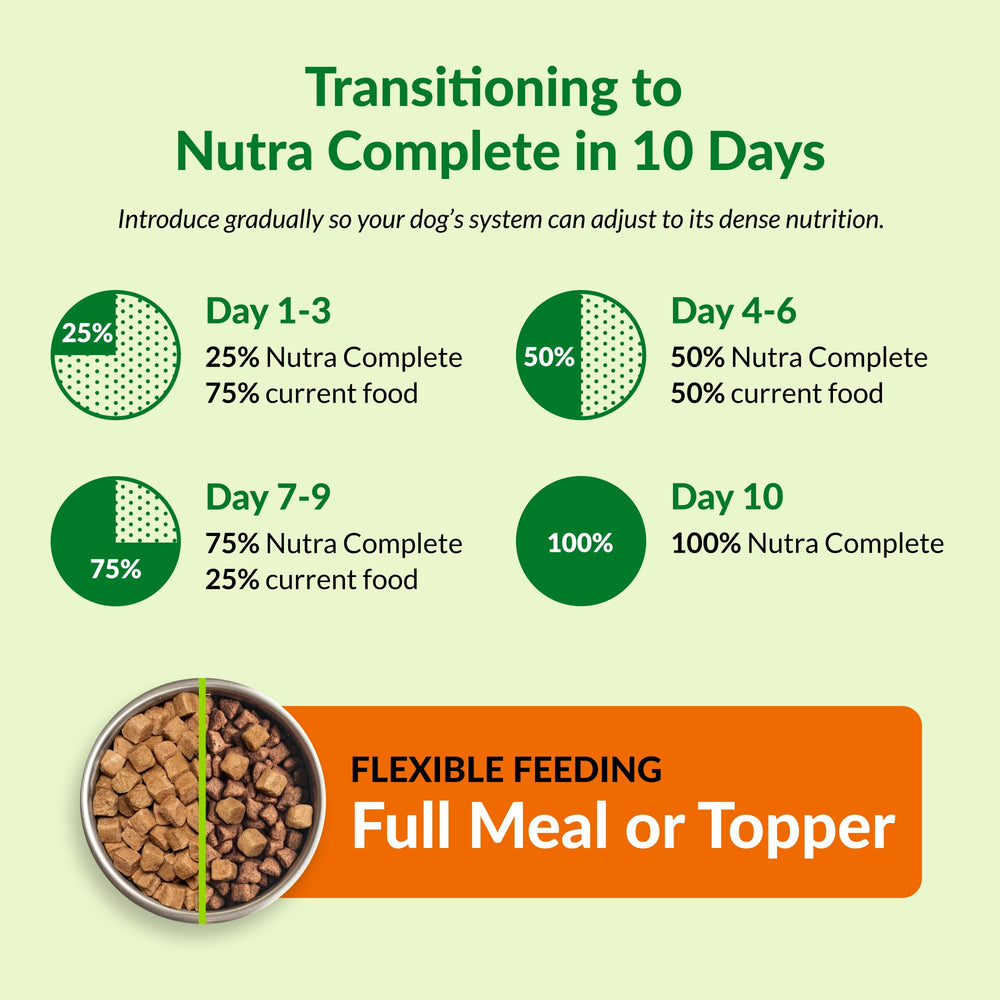 Nutra Complete mezcla semillas y frutas, vitaminas naturales para apoyo diario.