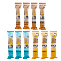 Ultra Chewy, hueso doble con mantequilla de maní, sabor duradero para perros activos