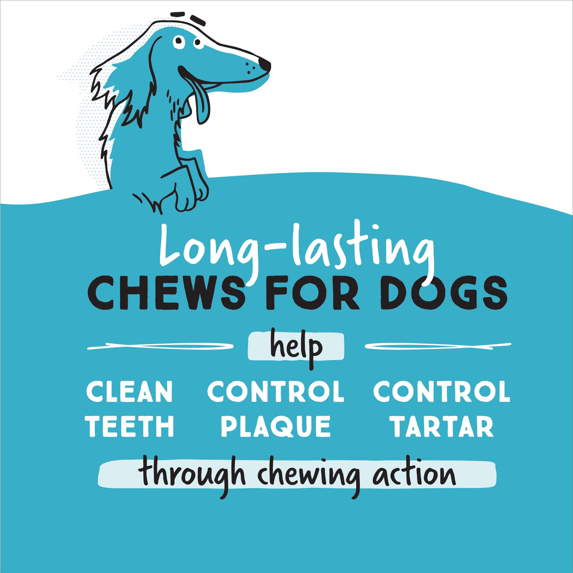 Ultra Chewy Double Treat Bones duraderos para perros grandes.