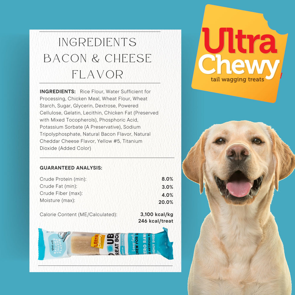 Ultra Chewy Double Treat Bones – emballage pratique et fiable.