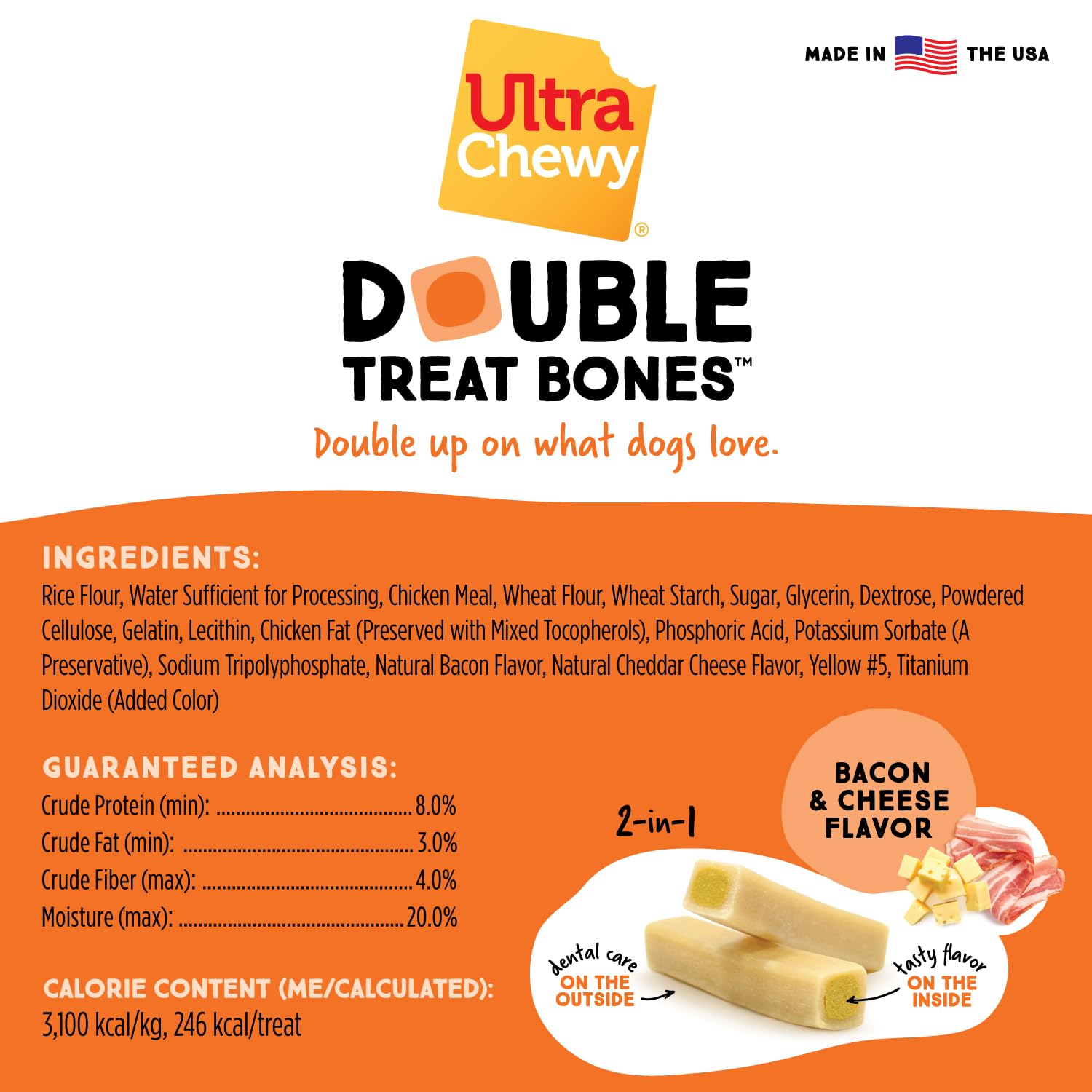 Ultra Chewy fabriqué aux États‑Unis avec qualité élevée.