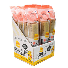 Ultra Chewy hígado: hueso de doble tratamiento en empaque, perfecto para masticar en casa.