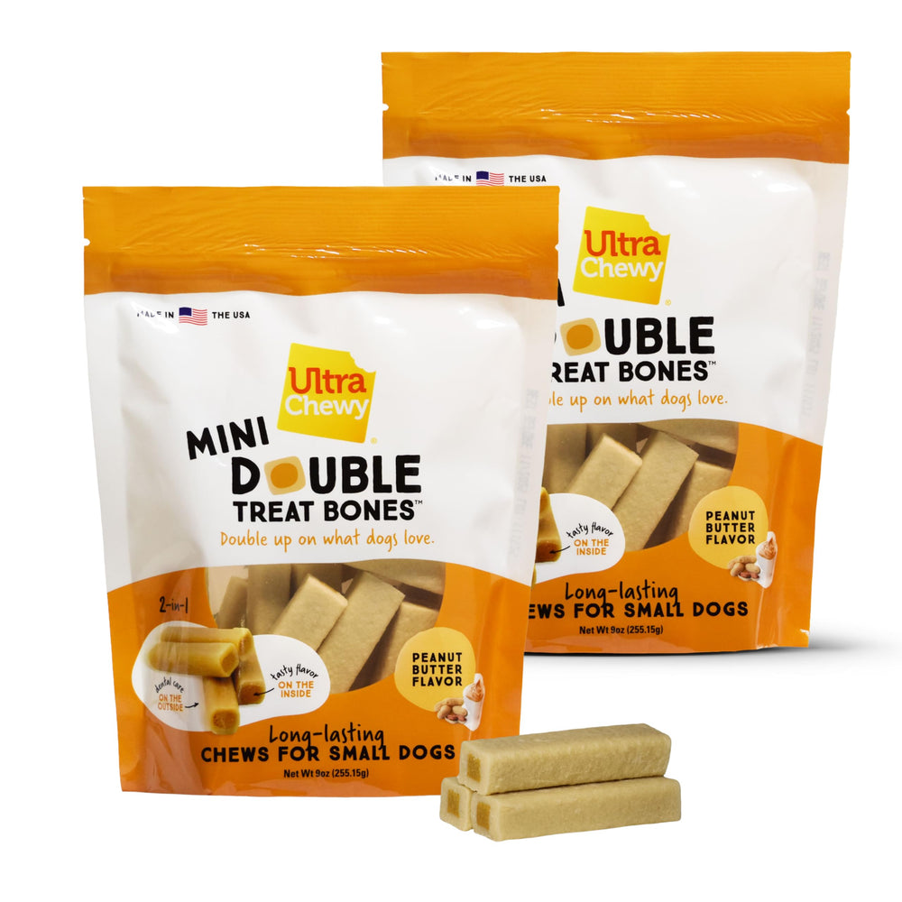 Ultra Chewy Mini Doble Hueso Exterior: masticación prolongada para perros grandes