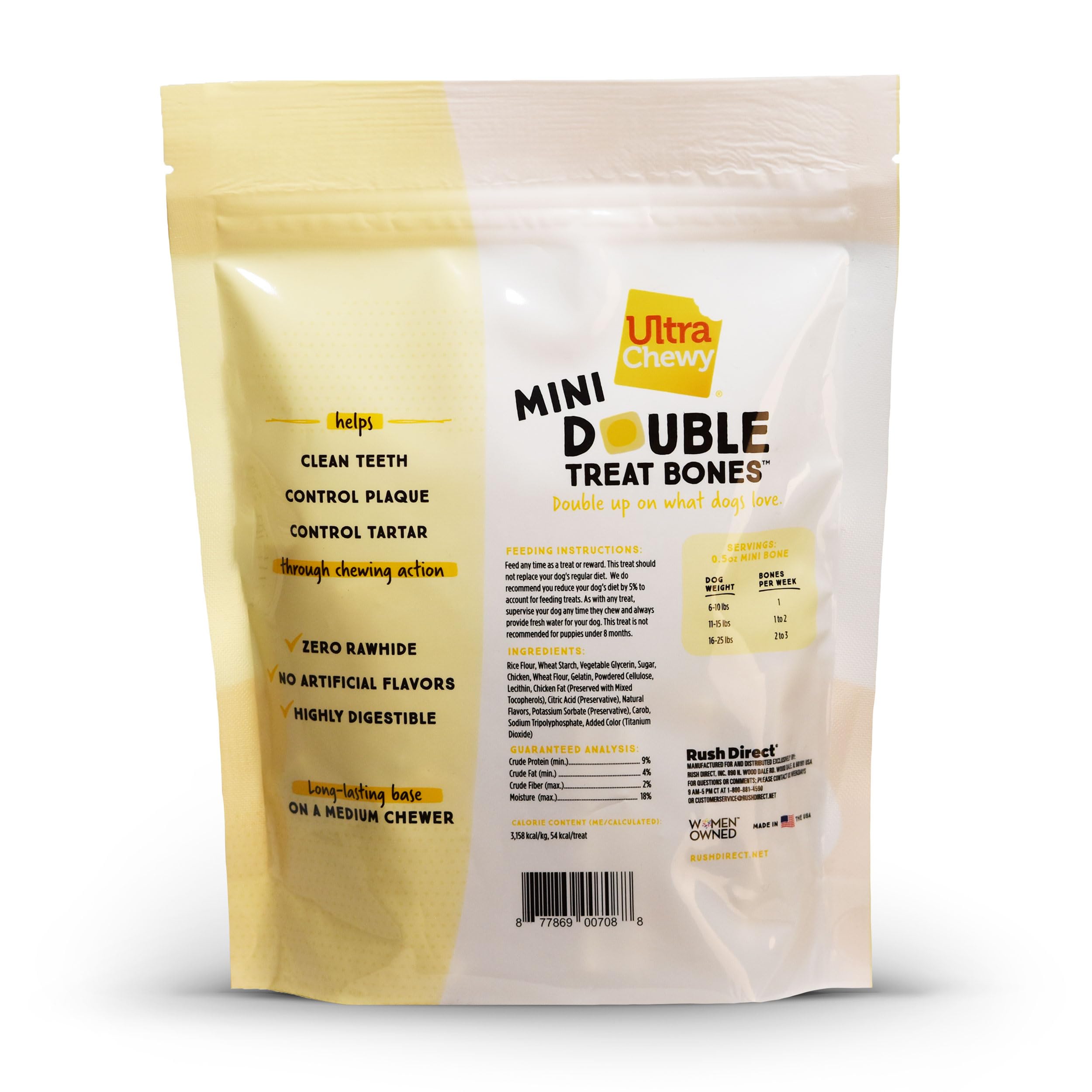 Ultra Chewy Mini Double Treat Bones apto para perros de todos los tamaños