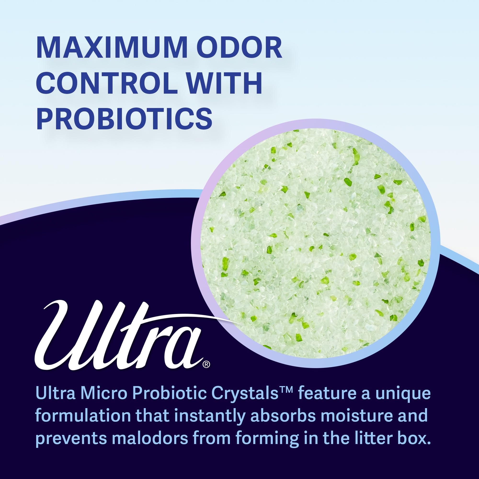 ULTRA cristal probiótico de secado rápido para residuos húmedos.