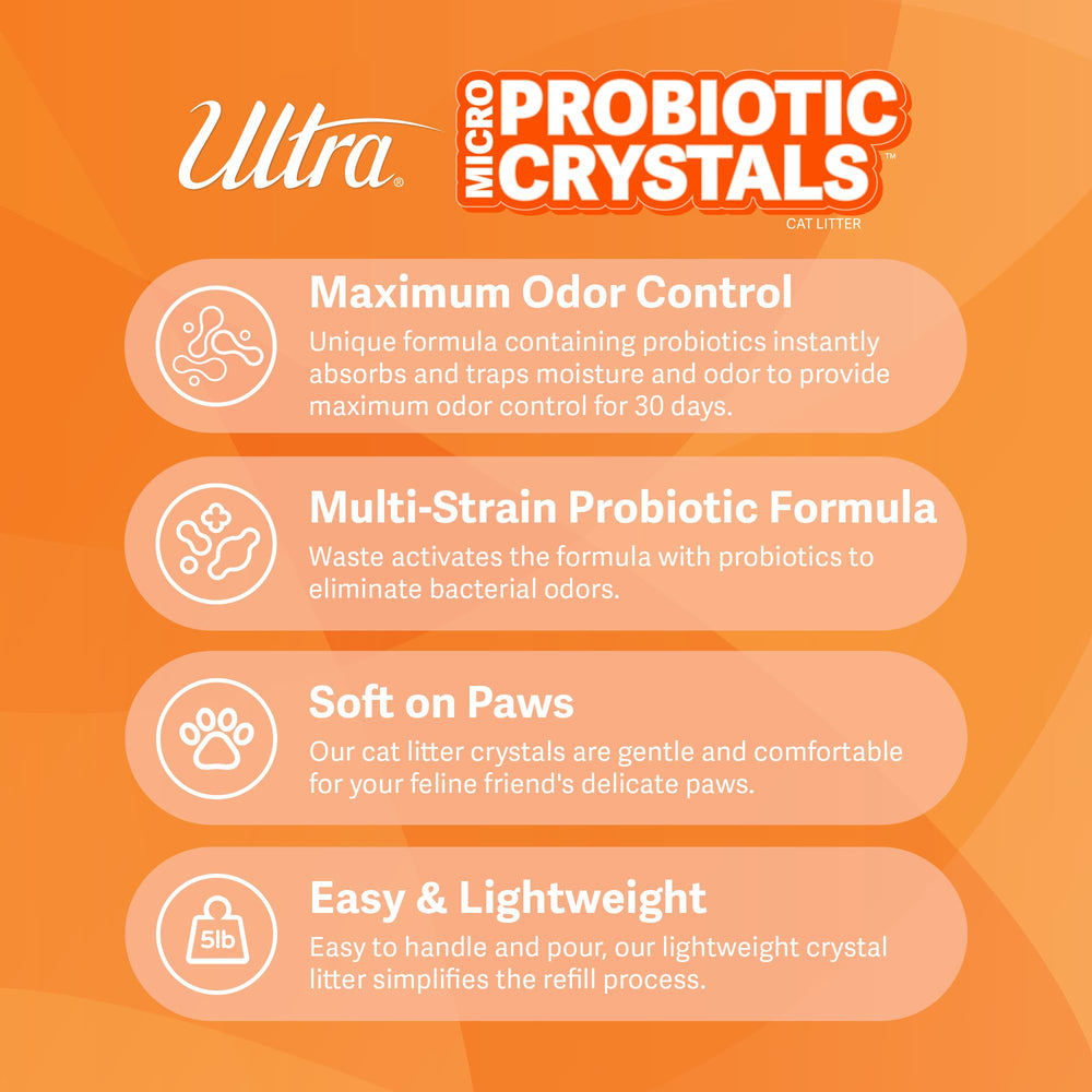 ULTRA cristales probióticos con textura suave para las patas.