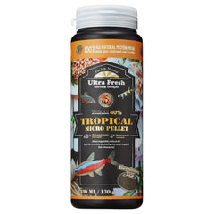 Ultra Fresh Alimento Tetra, pellet micro lento hundimiento, favorece toma en peces tropicales pequeños