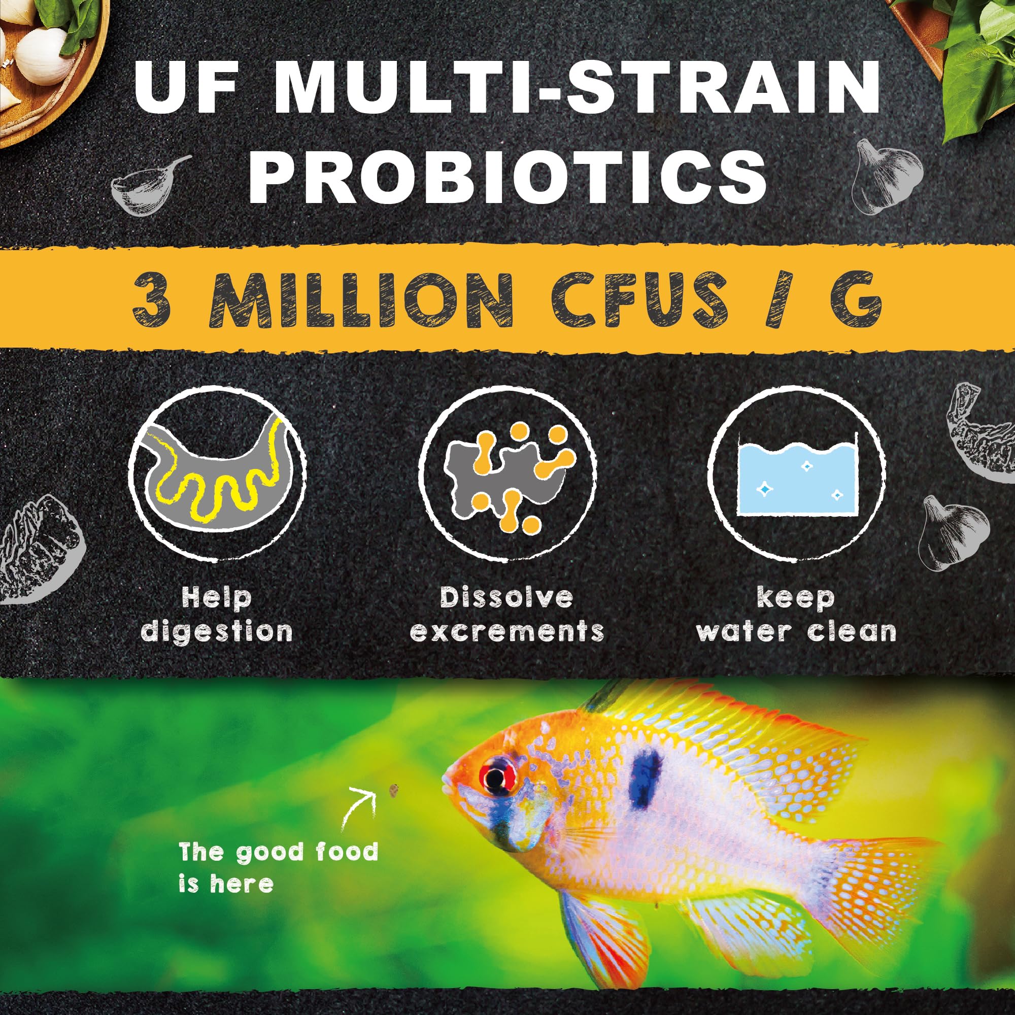 Ultra Fresh recomendado para uso en acuarios con peces de tamaño medio.