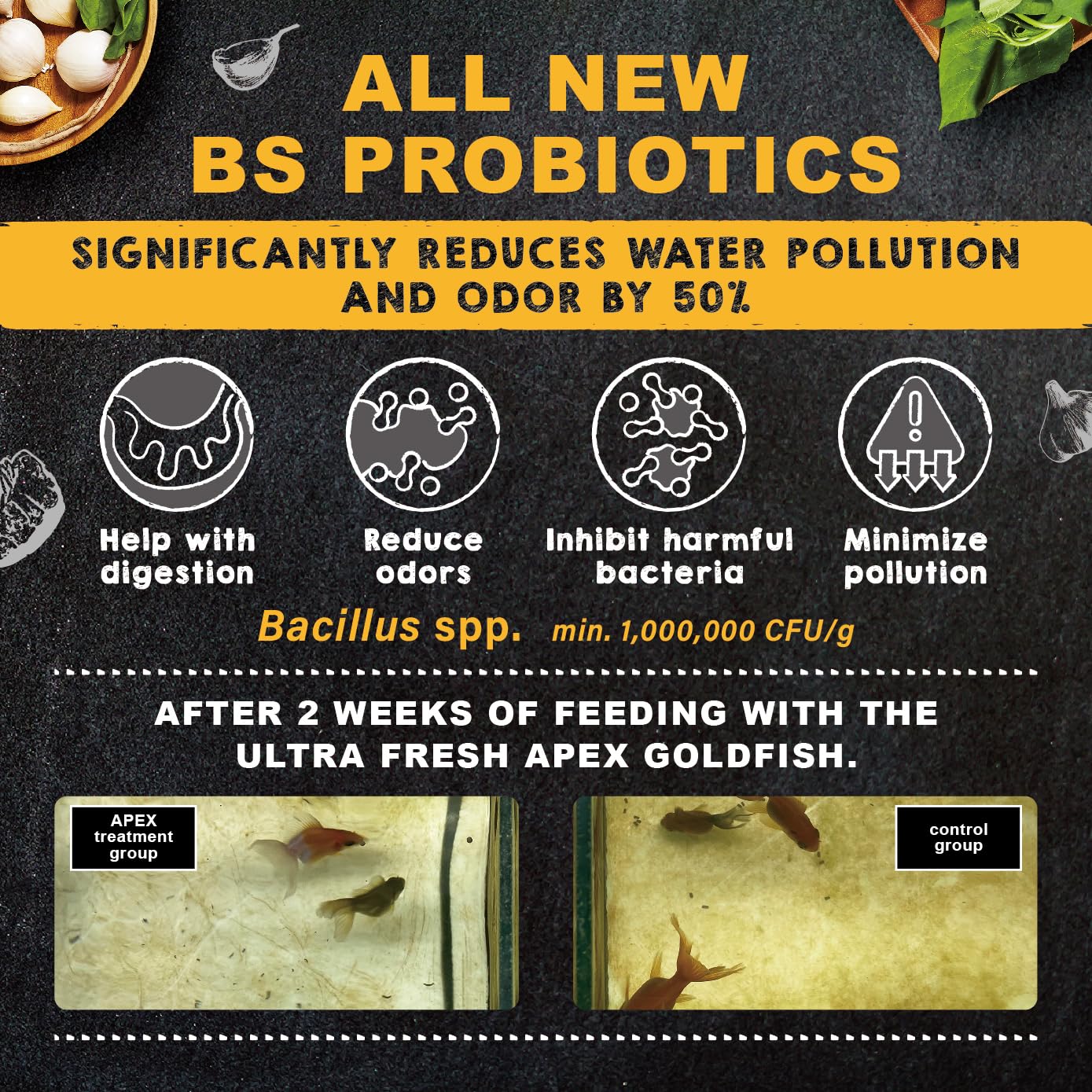 Ultra Fresh Apex BS Probiotics: ayuda a reducir olores y residuos.