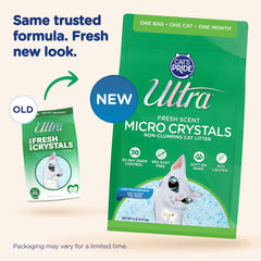 ULTRA cristal micro en primer plano que absorbe líquidos para caja limpia