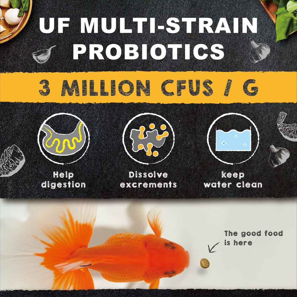 Ultra Fresh Probióticos 3 millones CFU/g para digestión y acuario más limpio.