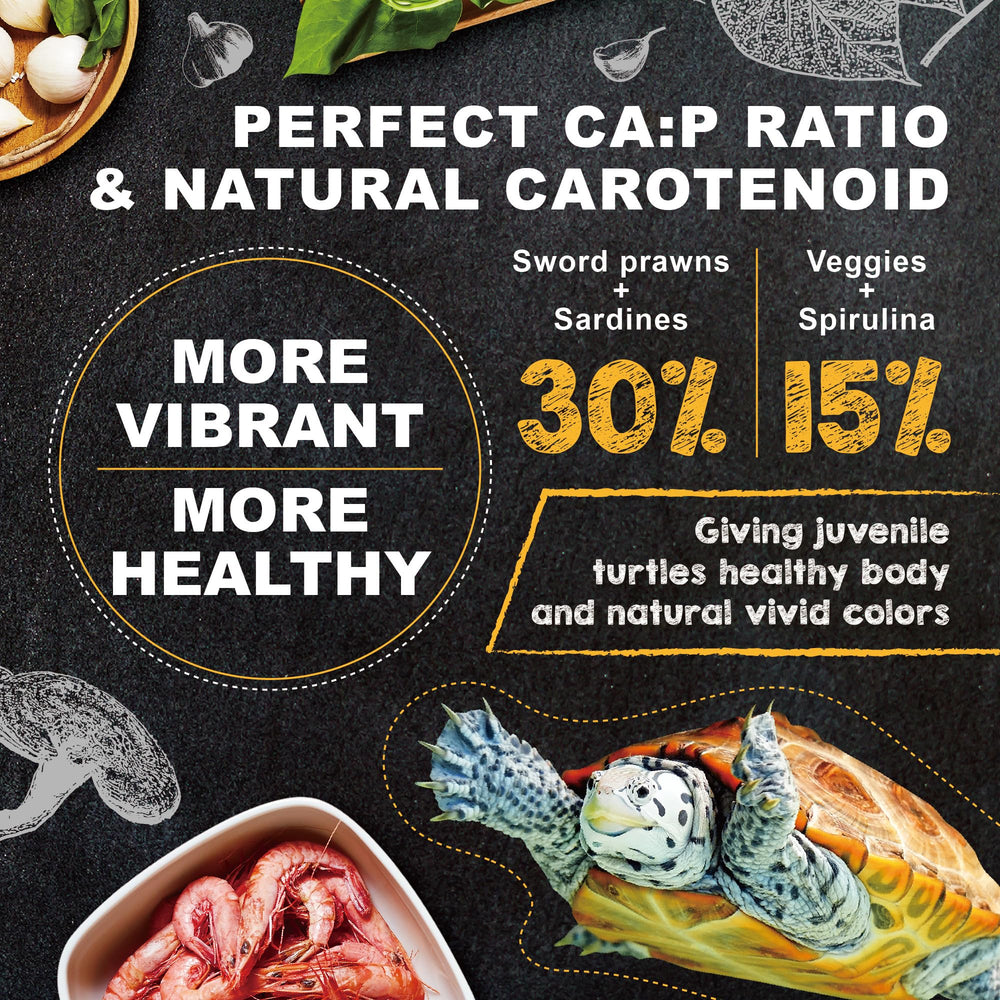 Ultra Fresh sabor langostino-espada, alimento para tortugas que facilita la ingesta.