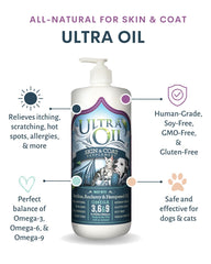 Ultra Oil omegas 3-6-9 gotas: soporte nutricional para mascotas.