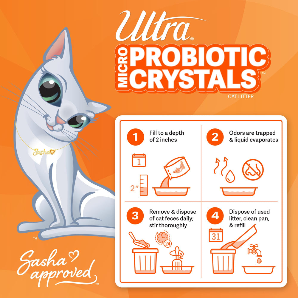 ULTRA Probiotic Crystals, cristales sin fragancia para gatos sensibles