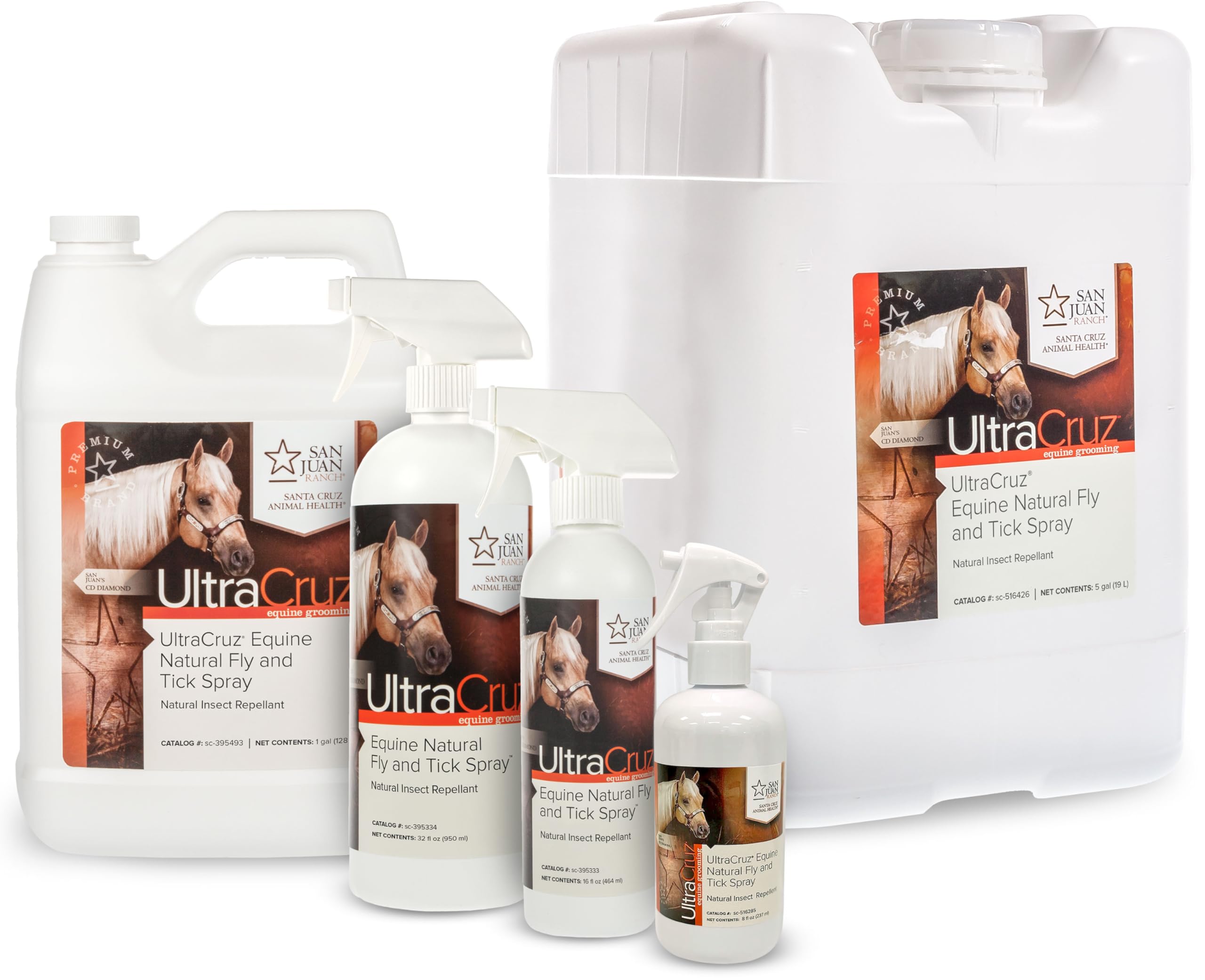 UltraCruz Equine spray natural, aplicación en caballo para repeler moscas y garrapatas