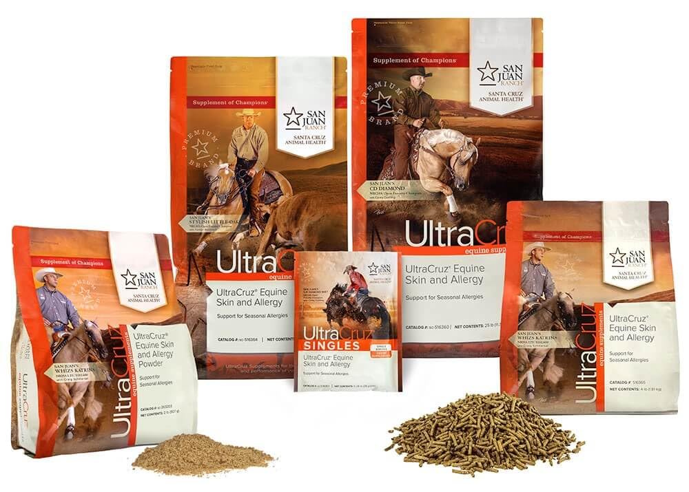 UltraCruz piel equina: porciones premedidas UltraCruz Singles para dosificación precisa.