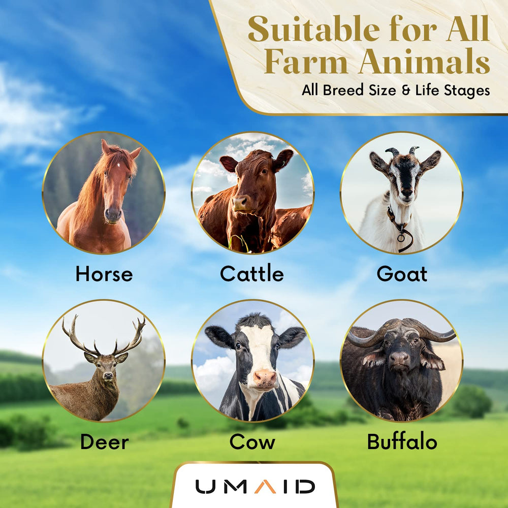UMAID sal-himalaya con cuerda para ganado, fuente mineral para uso diario.