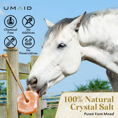 UMAID sal de Himalaya en cuerda para cabras, ideal como snack mineral