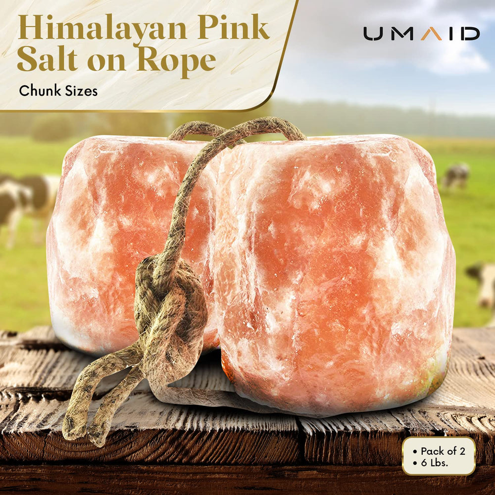 UMAID sal de Himalaya en cuerda, diseño duradero y sin conservantes