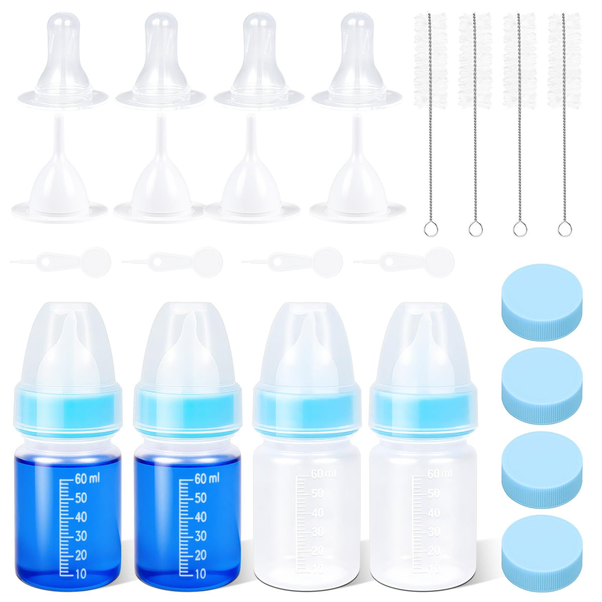 UMETASS biberón 2 onzas con tetina suave, ideal para alimentación suave.