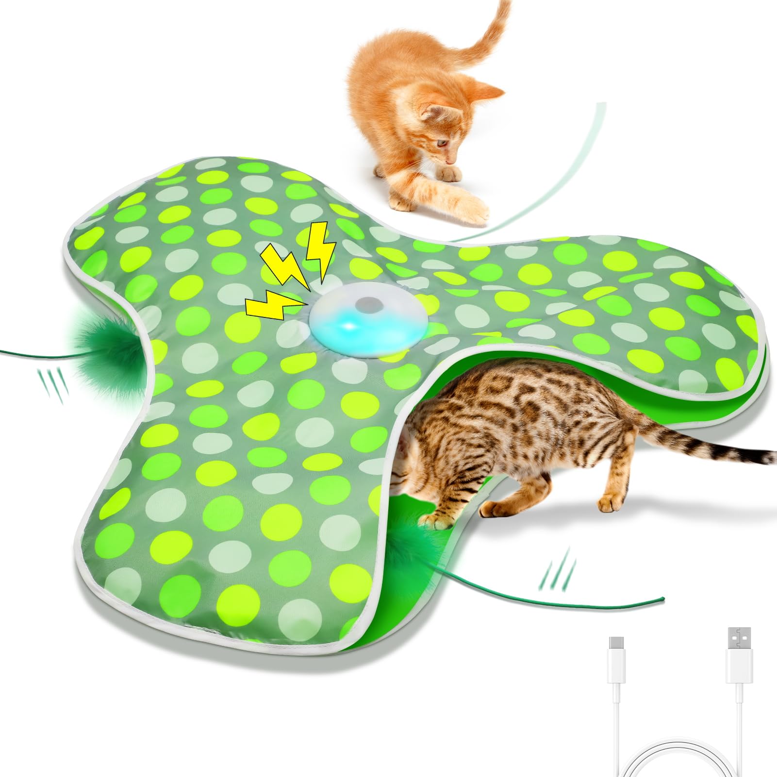 Umosis juguete interactivo para gato con plumas ocultas que estimula la búsqueda.