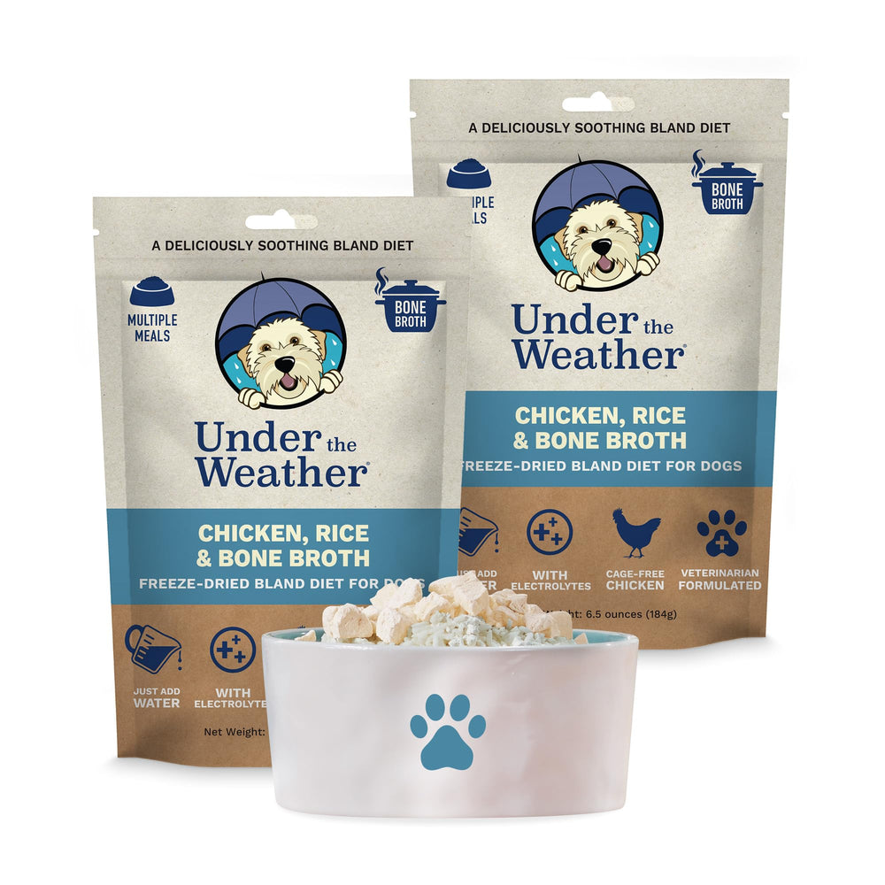 Under the Weather Bland Diet para perros, bolsa de 6 onzas lista para usar sin cocción.