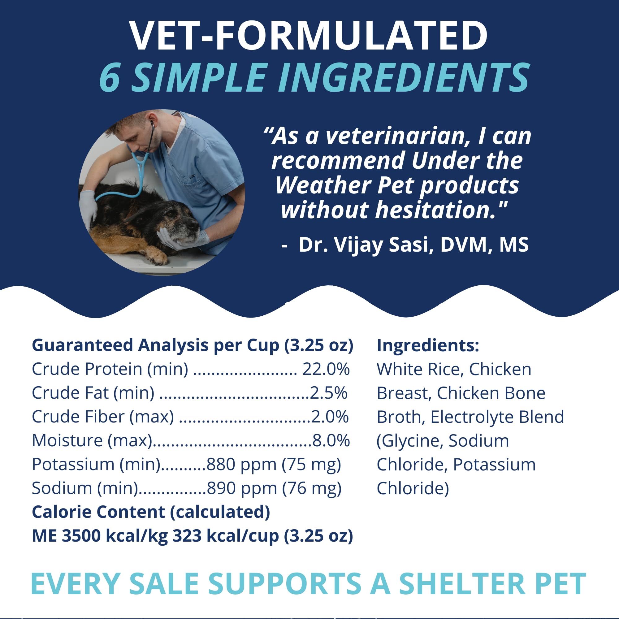 Under the Weather Bland Diet para perros, sin gluten ni sabores artificiales.