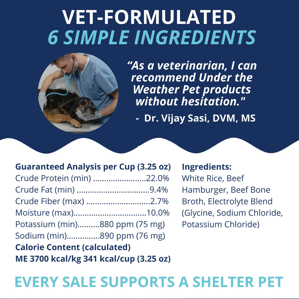Under the Weather Bland Diet, libre de antibióticos y hormonas, opción segura para perros