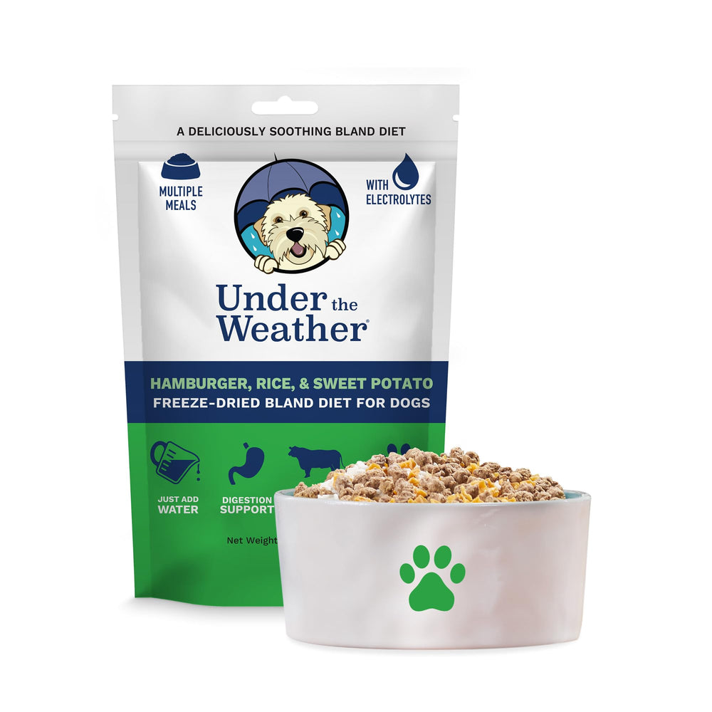 Under the Weather dieta blanda para perro con arroz y carne