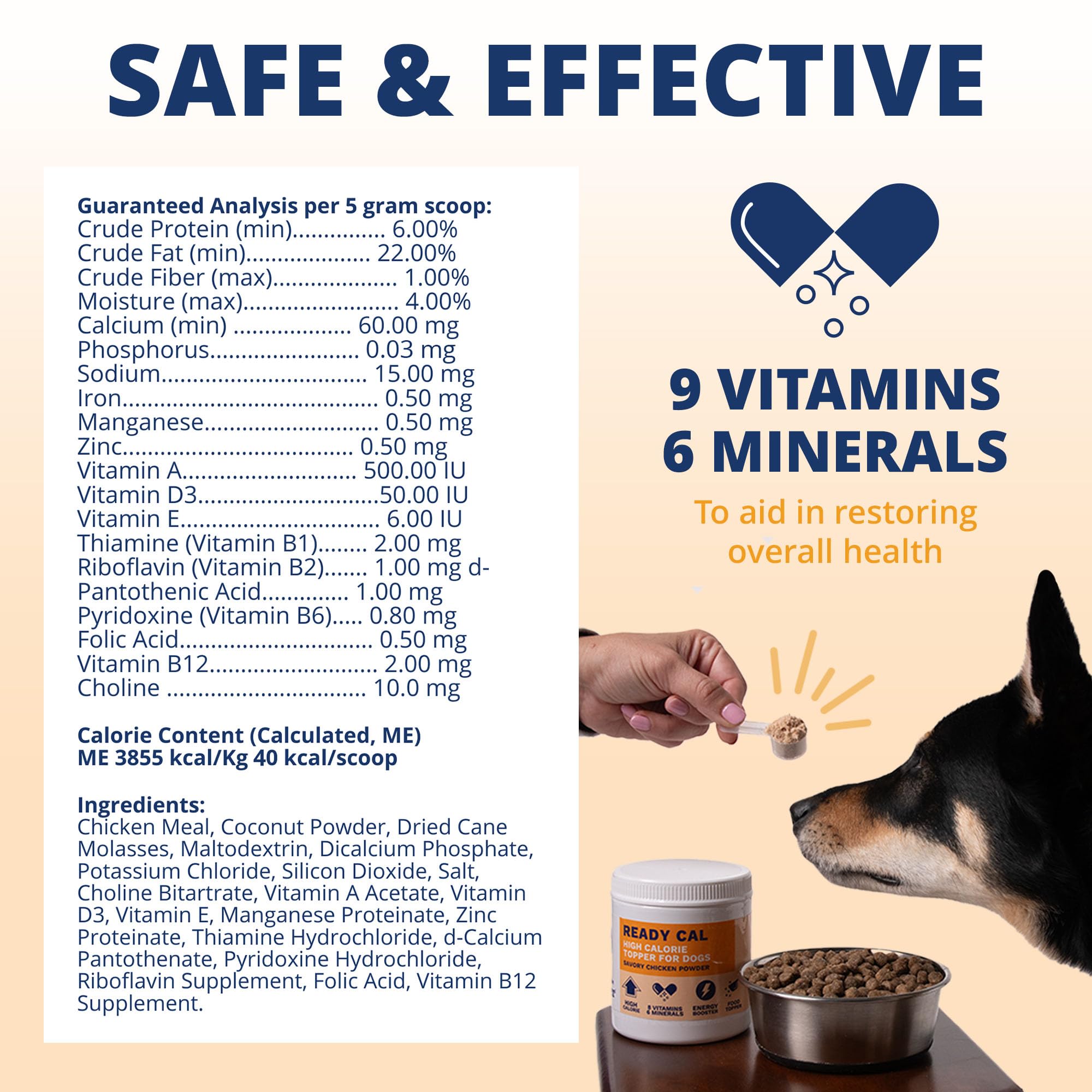 Under the Weather Ready Cal Powder vet formulado para la salud diaria del perro.