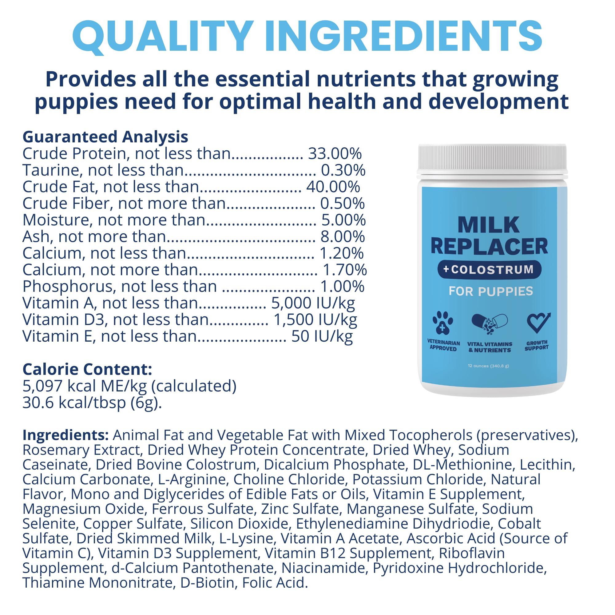 Under the Weather Reemplazo de Leche para Cachorros, fórmula creada por veterinarios en Estados Unidos.