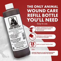 Underwood Spray de Heridas para Animales: protege contra bacterias y facilita la limpieza.
