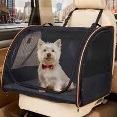 UNICITII asiento para perros en coche con rejilla que favorece la circulación del aire
