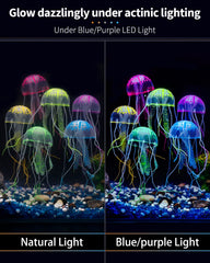 Uniclife medusas púrpuras para acuario, contraste atractivo