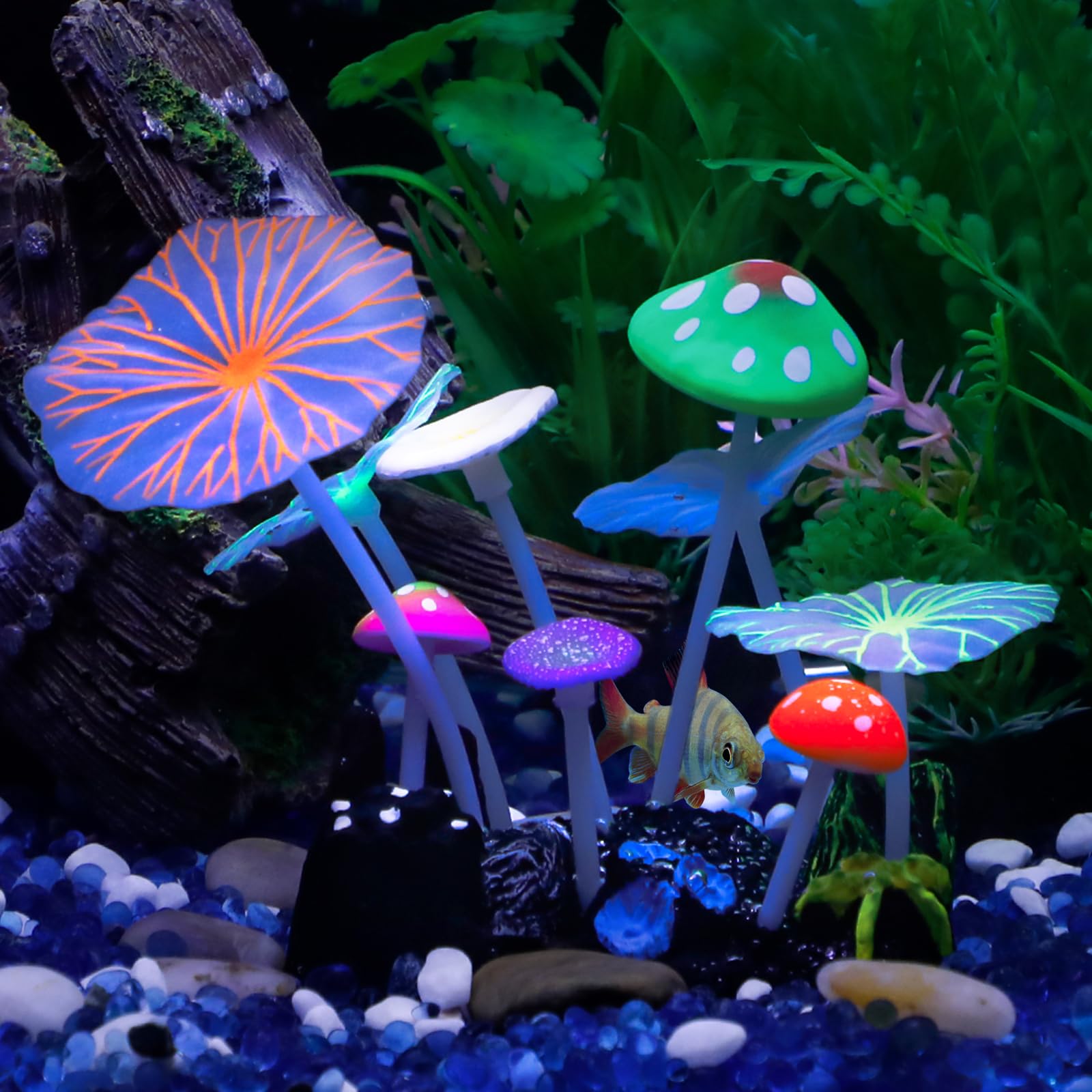 Uniclife ornamento planta coral acuario, seta loto, ideal para paisaje realista.
