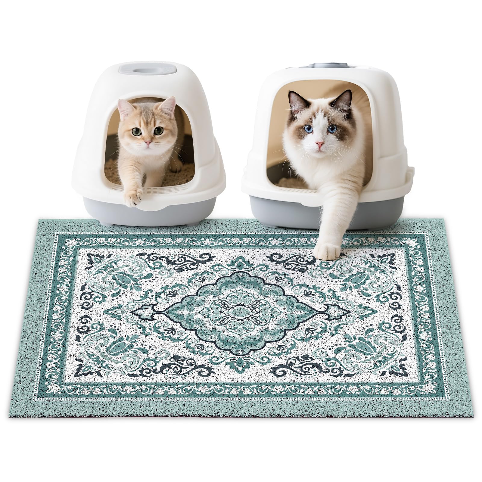 Alfombrilla Unicorn Catcher para arena de gato 33x22 pulgadas, captura residuos y mantiene limpio