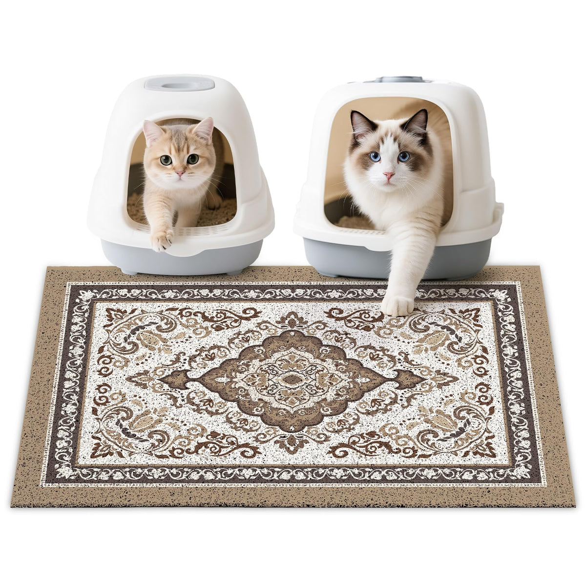 Almohadilla Unicorn Catcher para arena de gato atrapa partículas y protege el suelo.