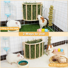 Unicorn Catcher-heno-colgante-para-conejos, solución práctica para ordenar el heno.