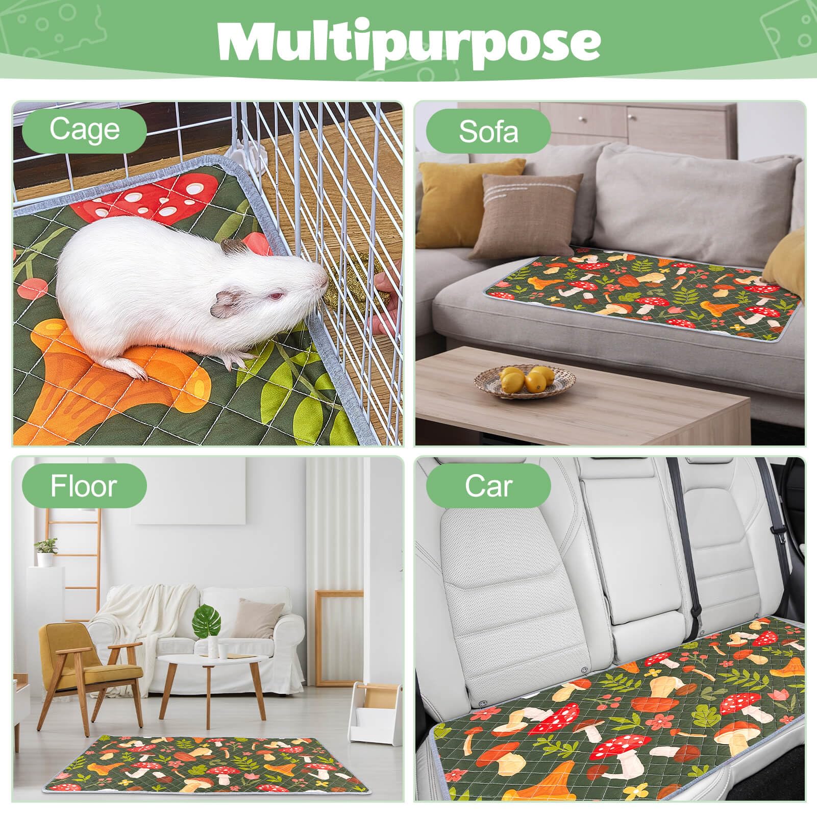 Unicorn Catcher: piso impermeable para animales pequeños, protege la jaula y facilita limpieza.