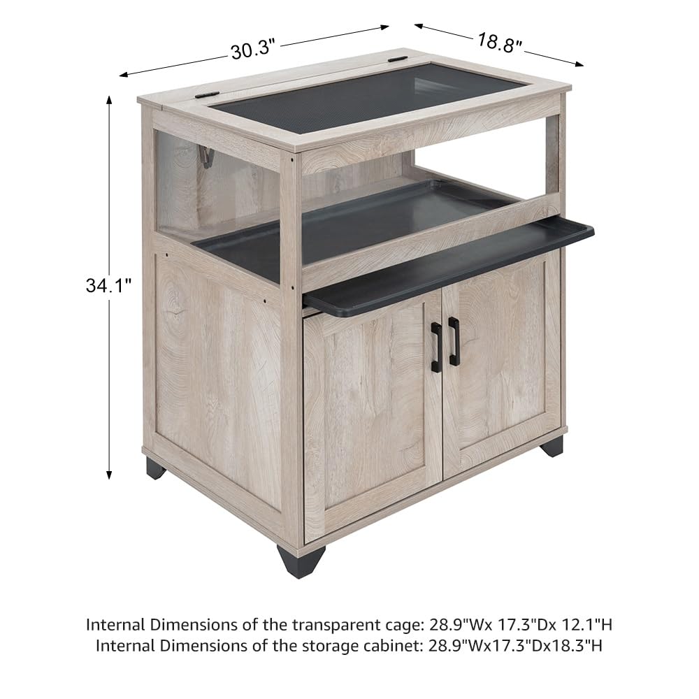 Diseño mueble gris de la jaula Unipaws combina estilo y funcionalidad