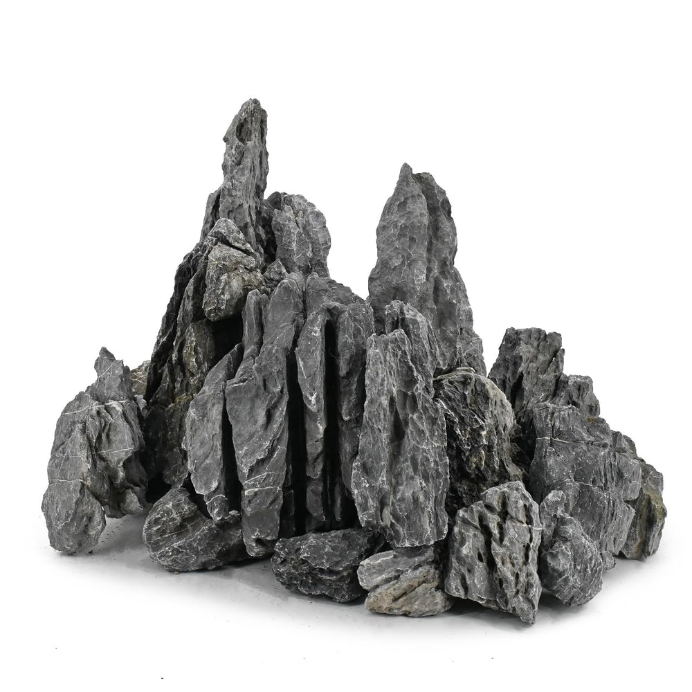 Rocas Seiryu: duraderas y no tóxicas, seguras para plantas y fauna acuática.