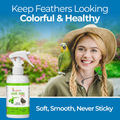 UnRuffledRx Aloe Vera Bird Spray: rociar para piel hidratada y plumas saludables.
