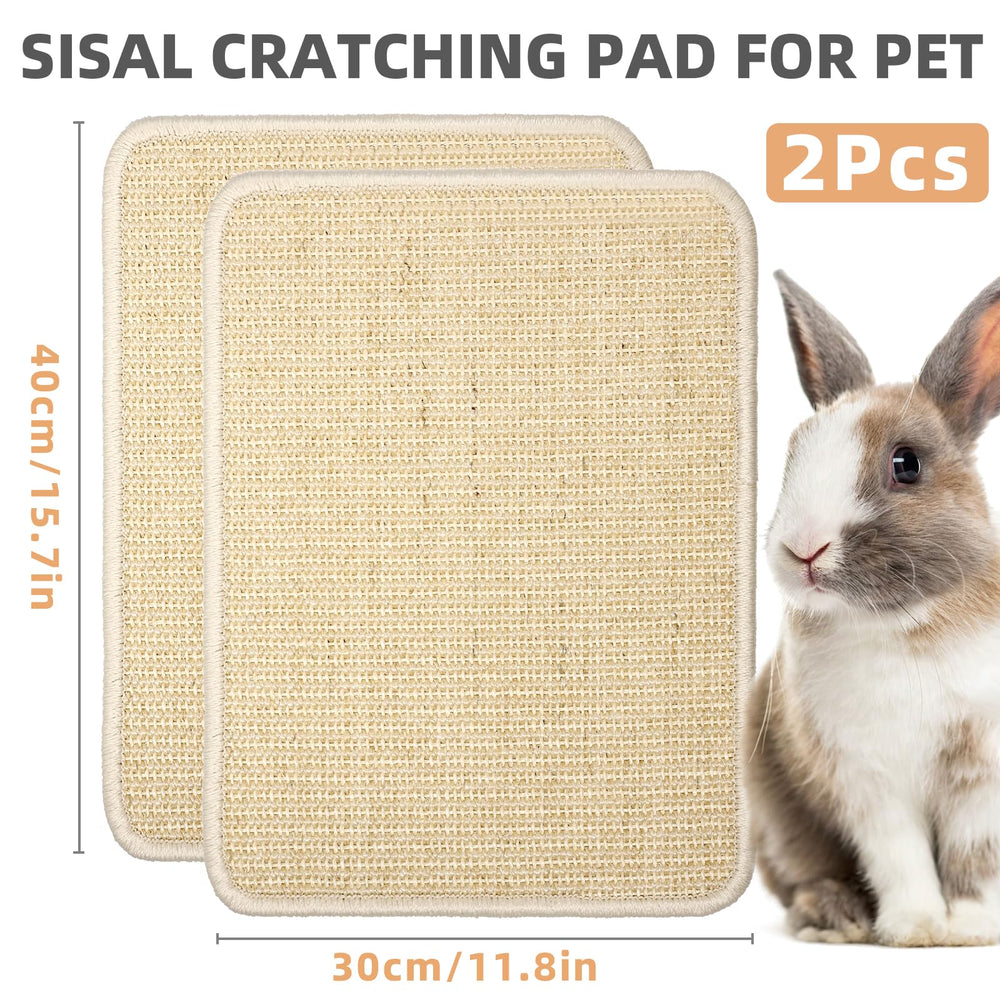 Uotey alfombra rasca-sisal beige, apta para mascotas en interiores y juego diario.